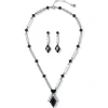 American Deco Pendant Necklace And Long Pendant Earrings Set