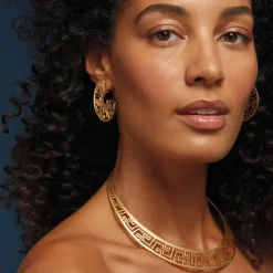Ancient Fretwork Collar Necklace