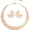 Ancient Fretwork Necklace & Earrings Set