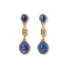 Ancient Gems Triple-Drop Lapis Earrings