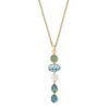 Ancient Mixed Motifs Glass Pendant Drop Necklace