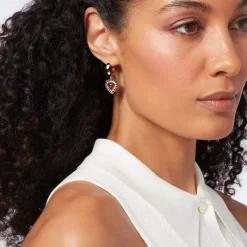 Atef Crown Huggie Charm Earrings