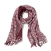 Basket-Weave Pattern Reversible Wool Scarf