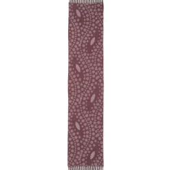 Basket-Weave Pattern Reversible Wool Scarf