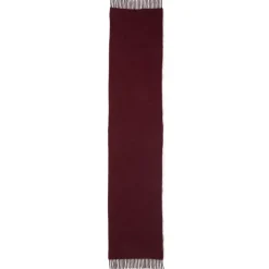 Basket-Weave Pattern Reversible Wool Scarf