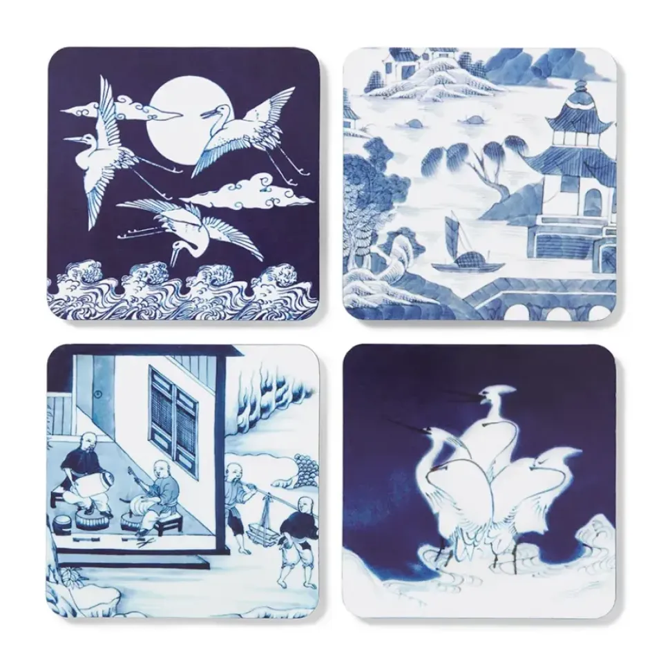 Blue & White Coasters