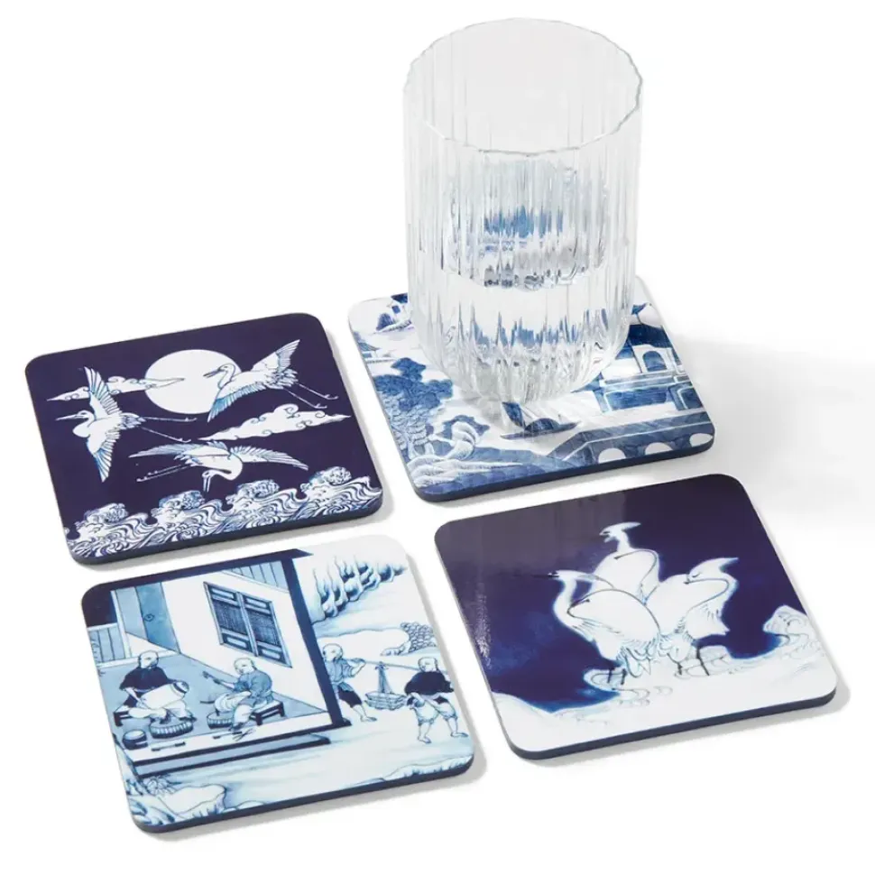 Blue & White Coasters