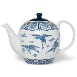 Blue & White Cranes Teapot