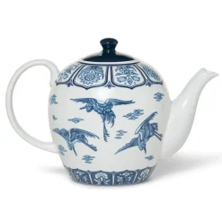 Blue & White Cranes Teapot