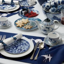 Blue & White Cranes Teapot