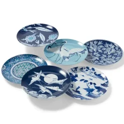 Blue & White Salad Plate Set