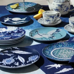 Blue & White Salad Plate Set