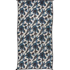 Blue & White Stylized Birds Oversize Oblong Scarf