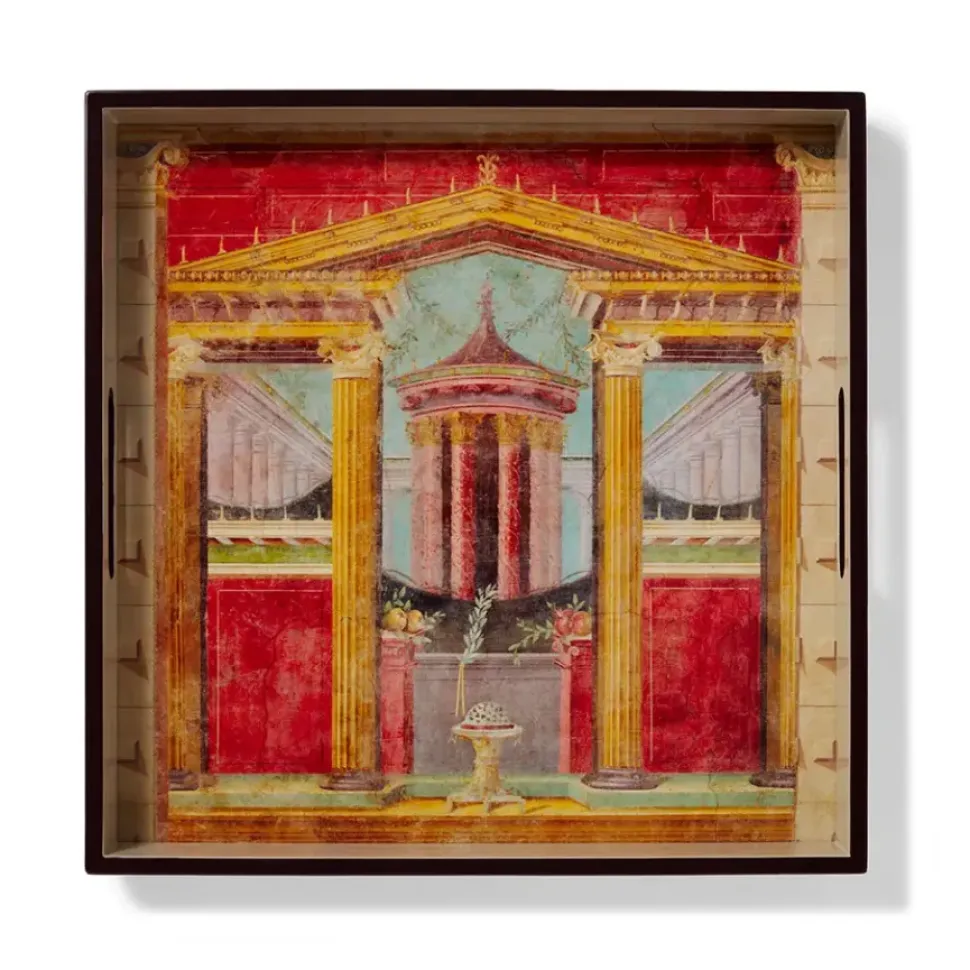 Boscoreale Fresco Wood Lacquer Tray