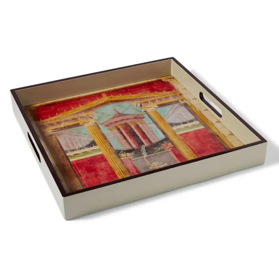 Boscoreale Fresco Wood Lacquer Tray