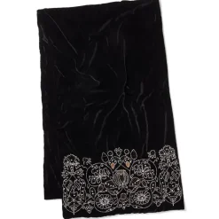 British Floral Beaded Scarf