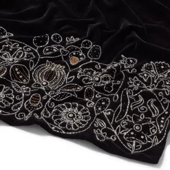 British Floral Beaded Scarf