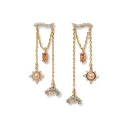 British Tree Of Life Chandelier Earrings With Charms