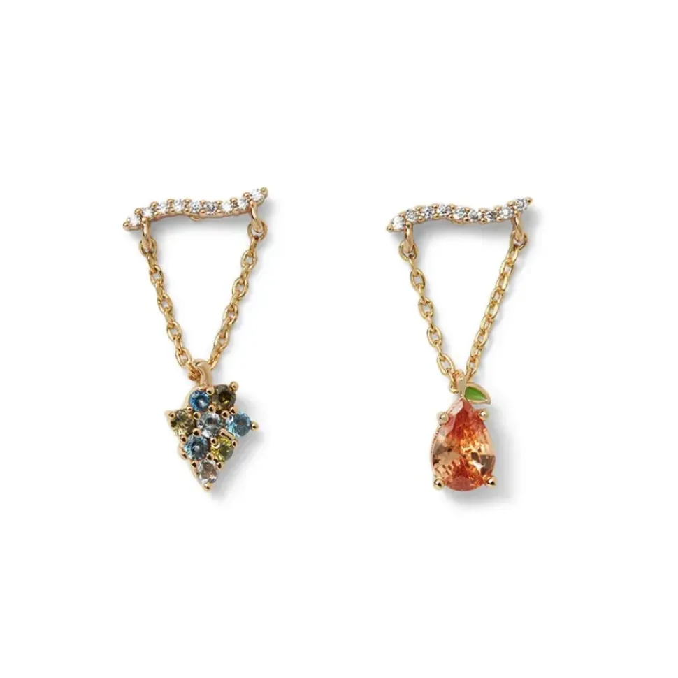 British Tree Of Life Fruit Pendant Drop Earrings