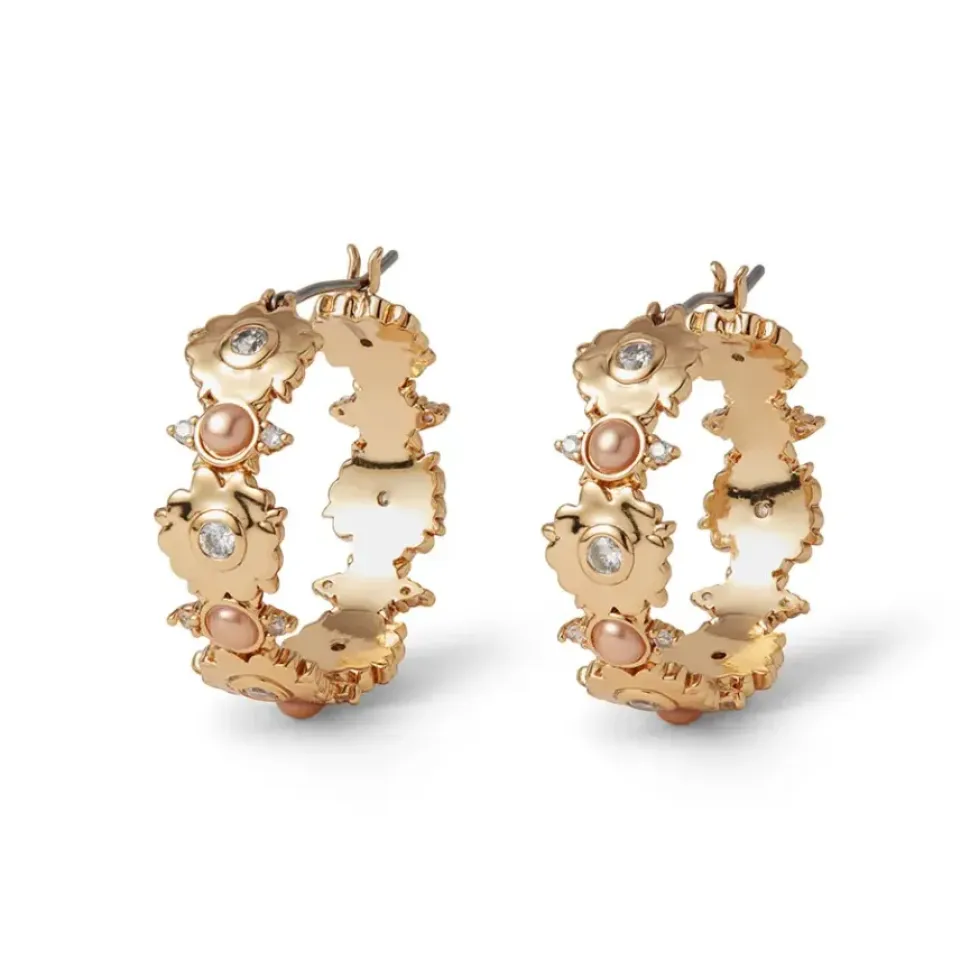 British Tree Of Life Large Hoop Earrings