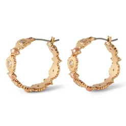 British Tree Of Life Large Hoop Earrings
