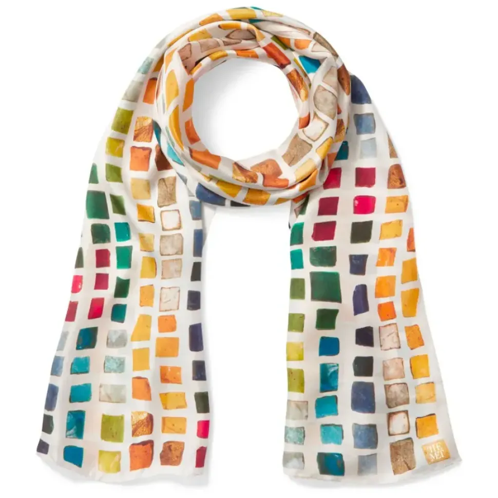 Byzantine Tesserae Oblong Silk Scarf