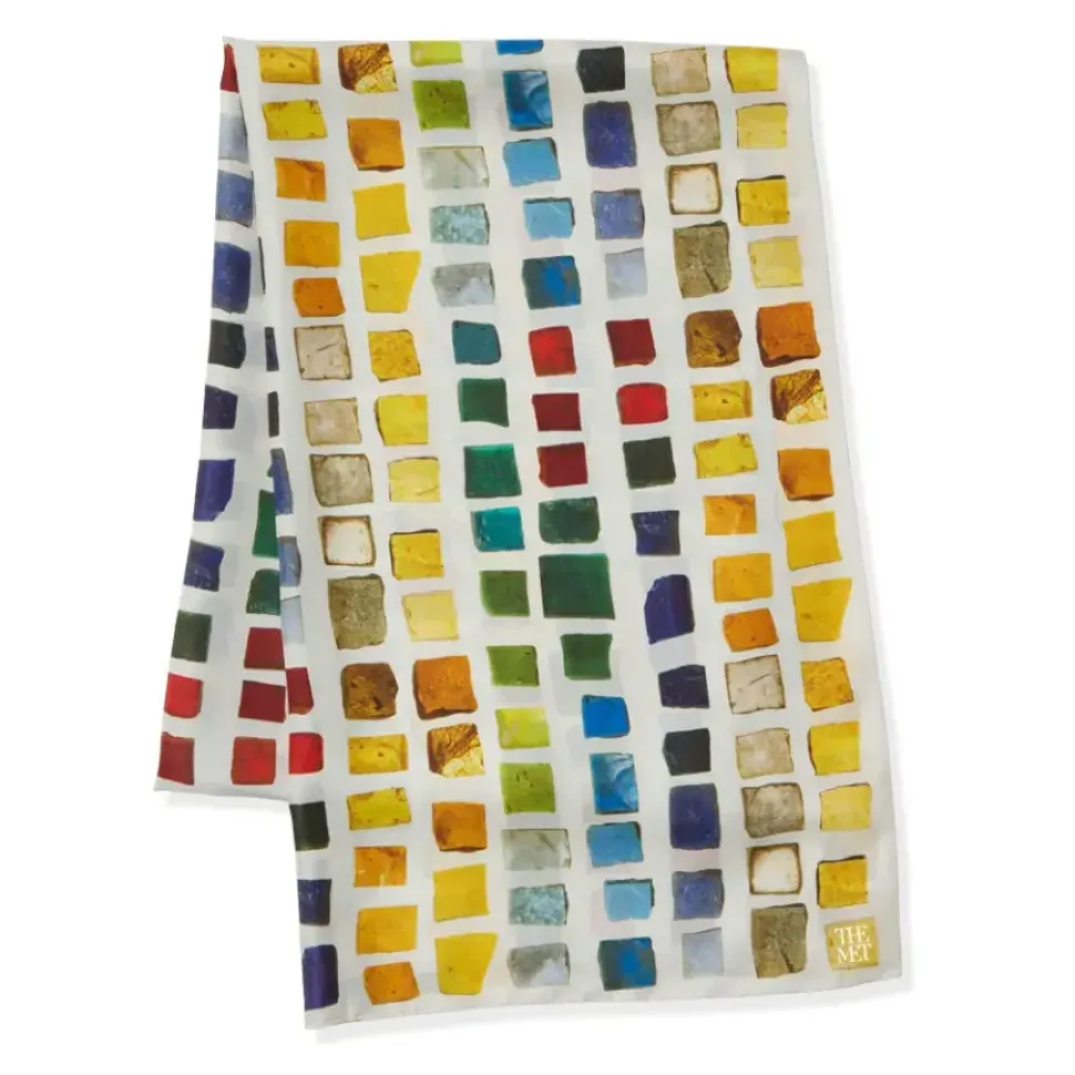 Byzantine Tesserae Oblong Silk Scarf