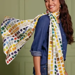 Byzantine Tesserae Oblong Silk Scarf