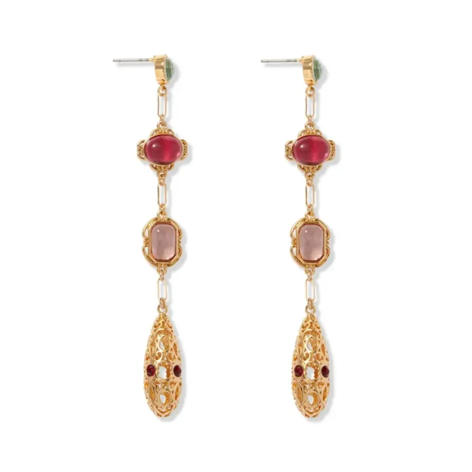 Cascading Gems Drop Earrings