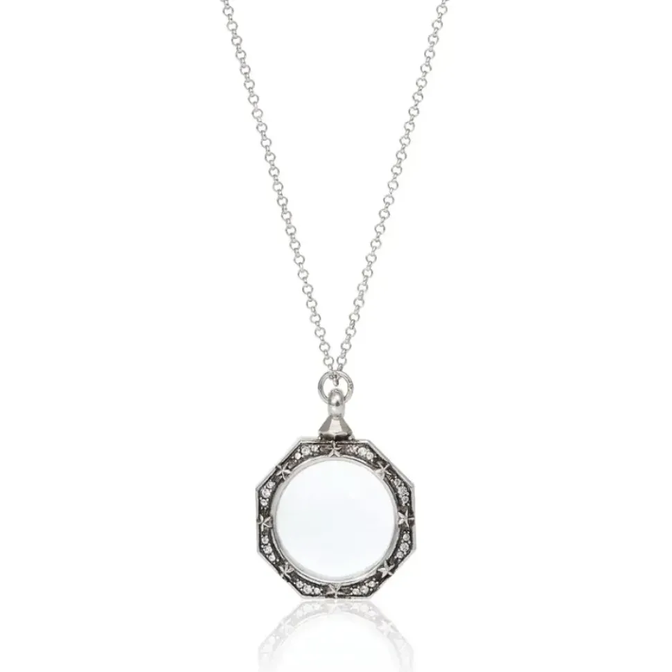 Celestial Octagonal Magnifier Pendant Necklace