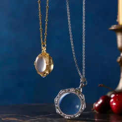 Celestial Octagonal Magnifier Pendant Necklace