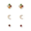 Celestial Symbols Stellar Stud Earrings Set
