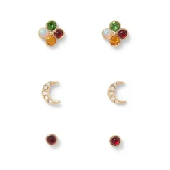 Celestial Symbols Stellar Stud Earrings Set