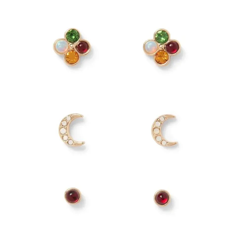 Celestial Symbols Stellar Stud Earrings Set