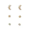 Celestial Symbols Stud Earrings Set