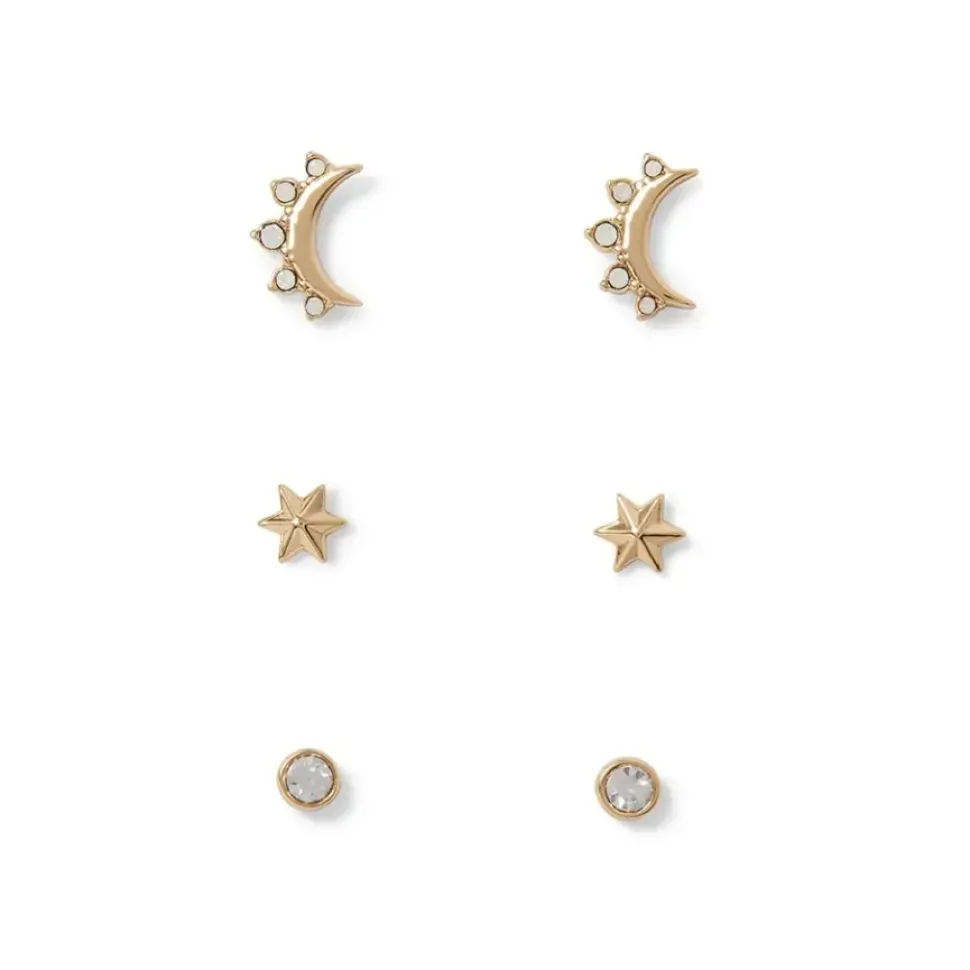 Celestial Symbols Stud Earrings Set