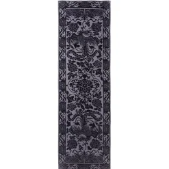 Chinese Phoenixes And Peonies Oblong Velvet Burnout Scarf