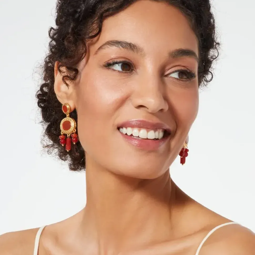 Classical Carnelian Chandelier Earrings