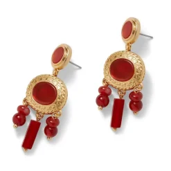 Classical Carnelian Chandelier Earrings