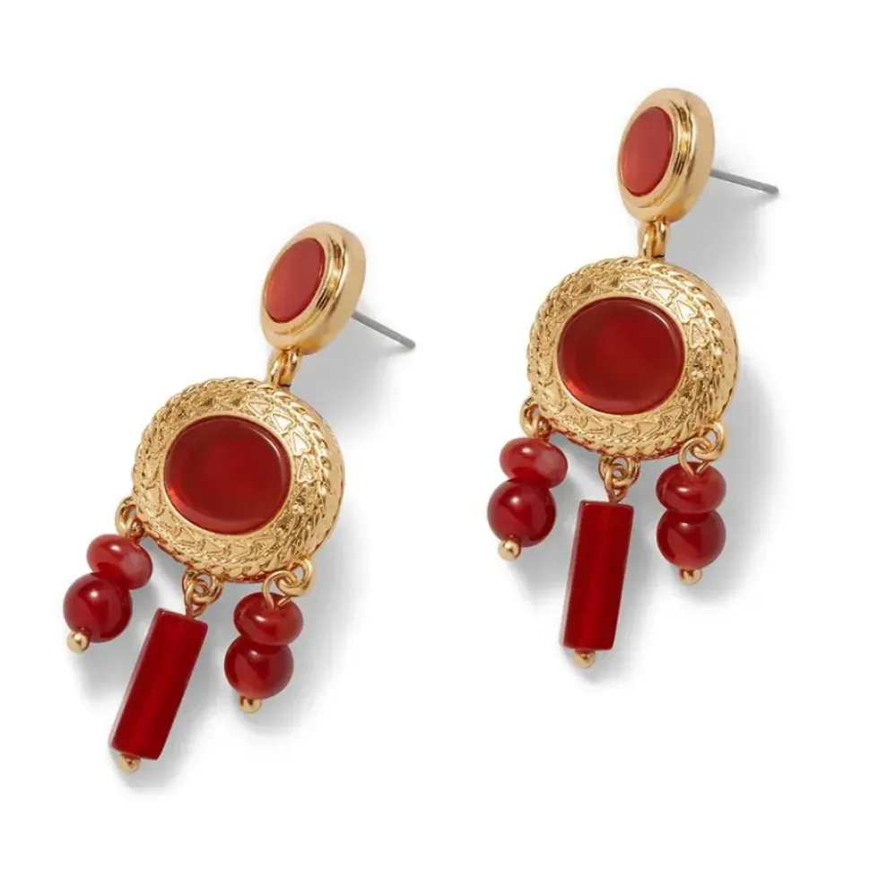 Classical Carnelian Chandelier Earrings