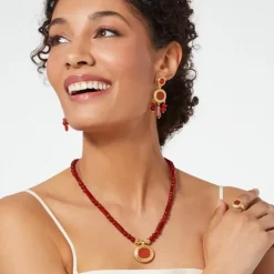 Classical Carnelian Chandelier Earrings
