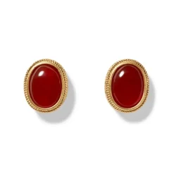 Classical Carnelian Stud Earrings