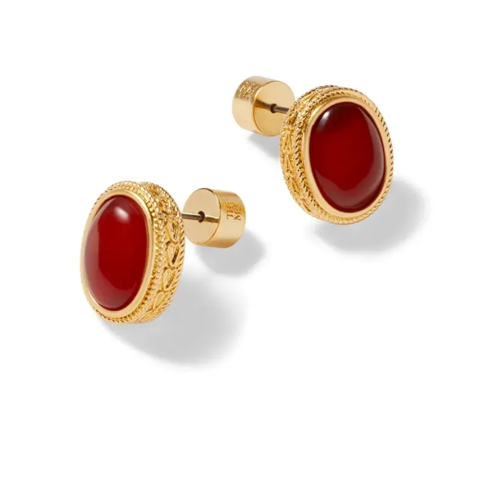 Classical Carnelian Stud Earrings