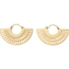 Crescent Cutout Hoop Earrings