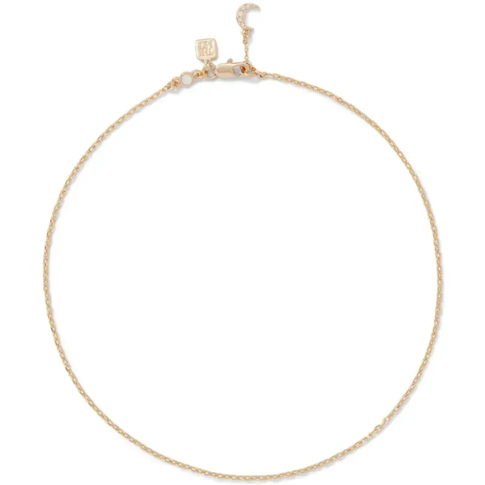 Crescent Moon Cable Chain Choker