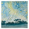 Cross Landscape With Stars Square Silk Scarf