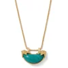 Cypriot Jade Crescent Pendant Necklace