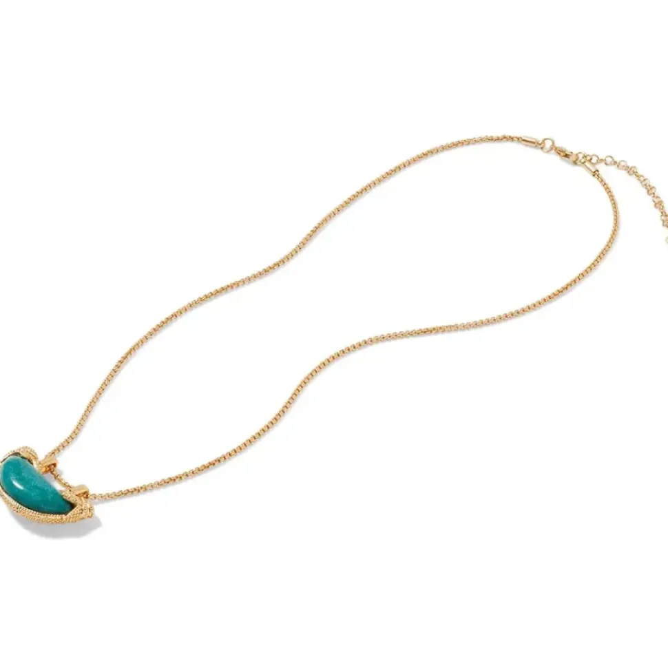 Cypriot Jade Crescent Pendant Necklace