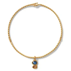 Cypriot Twist Collar Necklace With Charm