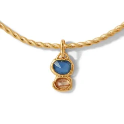Cypriot Twist Collar Necklace With Charm